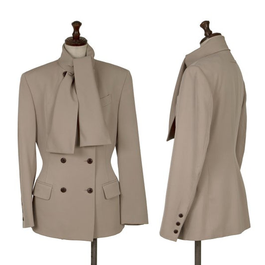 Jean Paul GAULTIER FEMME Wool Double Jacket Beige Size 40