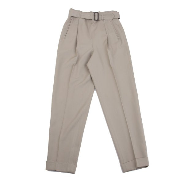 Jean Paul GAULTIER FEMME Wool Tuck Pants Beige Size 40