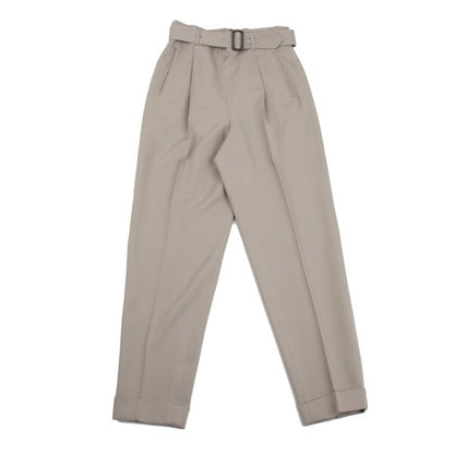 Jean Paul GAULTIER FEMME Wool Tuck Pants Beige Size 40