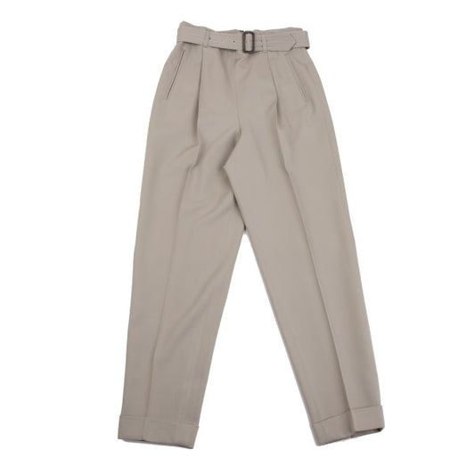 Jean Paul GAULTIER FEMME Wool Tuck Pants Beige Size 40