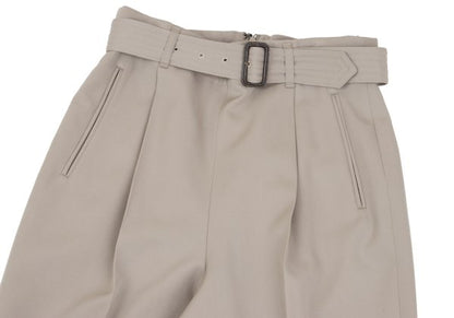 Jean Paul GAULTIER FEMME Wool Tuck Pants Beige Size 40