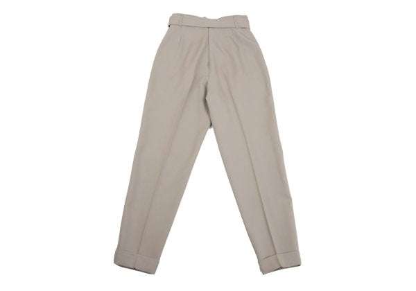 Jean Paul GAULTIER FEMME Wool Tuck Pants Beige Size 40