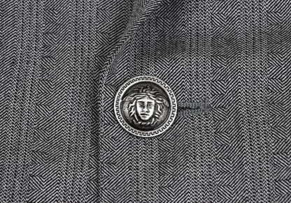 GIANNI VERSACE COUTURE Medusa DB Jacket Gray Size XL