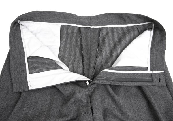 GIANNI VERSACE COUTURE Wool 2-Tuck Pants Gray Size XL