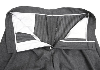 GIANNI VERSACE COUTURE Wool 2-Tuck Pants Gray Size XL