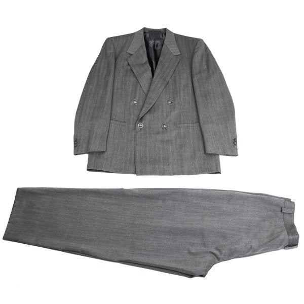 GIANNI VERSACE COUTURE Wool Medusa Button Suit Gray Size XL