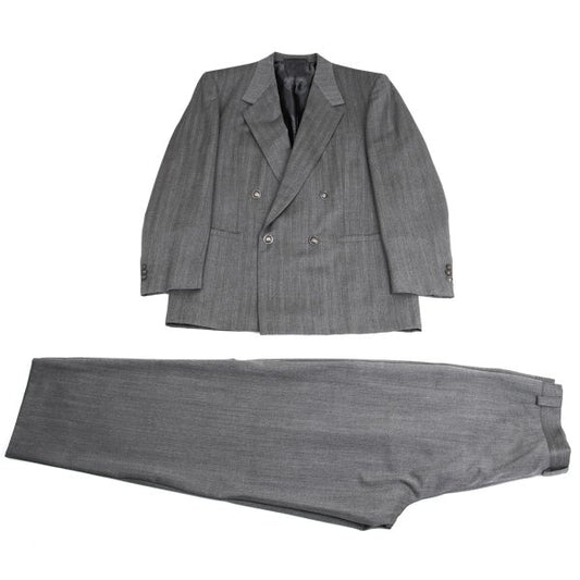 GIANNI VERSACE COUTURE Wool Medusa Button Suit Gray Size XL