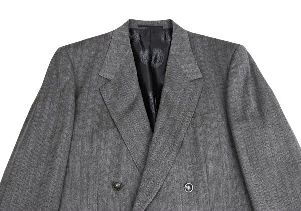 GIANNI VERSACE COUTURE Wool Medusa Button Suit Gray Size XL