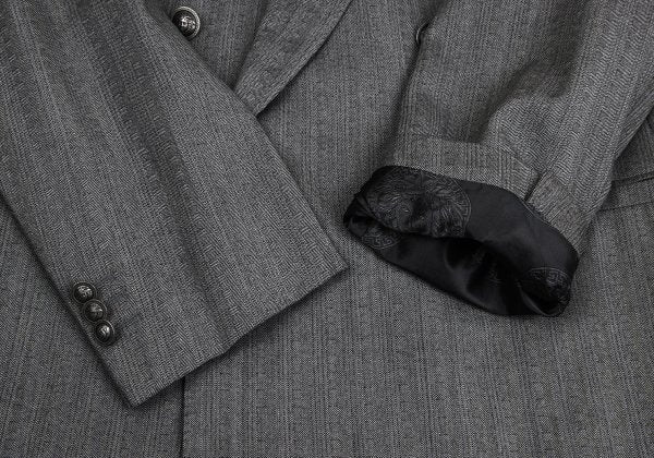 GIANNI VERSACE COUTURE Wool Medusa Button Suit Gray Size XL
