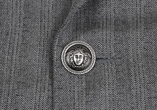 GIANNI VERSACE COUTURE Wool Medusa Button Suit Gray Size XL