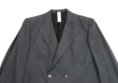 GIANNI VERSACE Silk Glen Check DB Jacket Gray Size 54