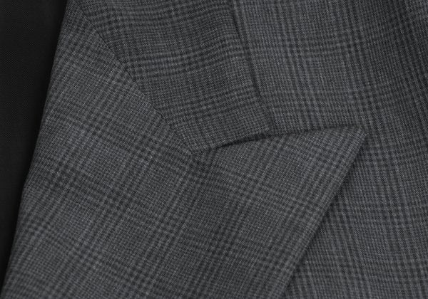 GIANNI VERSACE Silk Glen Check DB Jacket Gray Size 54