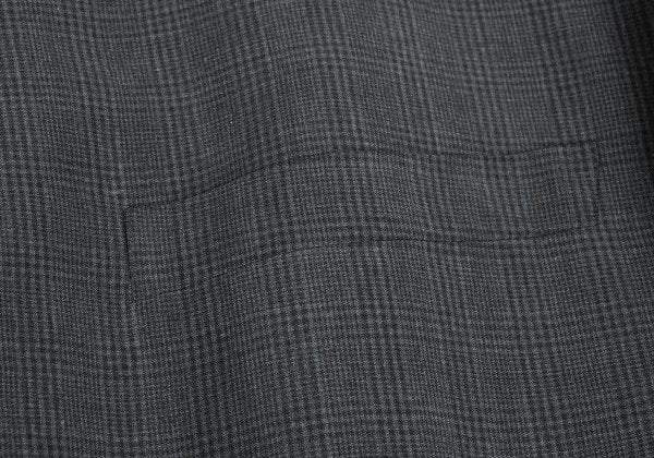 GIANNI VERSACE Silk Glen Check DB Jacket Gray Size 54