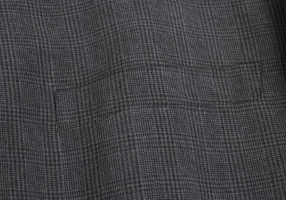 GIANNI VERSACE Silk Glen Check DB Jacket Gray Size 54