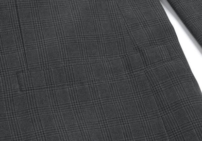 GIANNI VERSACE Silk Glen Check DB Jacket Gray Size 54