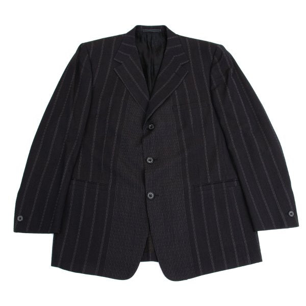 GIANNI VERSACE COUTURE Wool Blend Stripe Jacket Navy Size XL