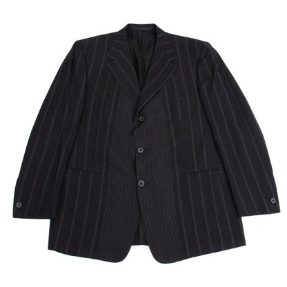 GIANNI VERSACE COUTURE Wool Blend Stripe Jacket Navy Size XL