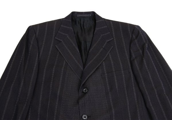 GIANNI VERSACE COUTURE Wool Blend Stripe Jacket Navy Size XL