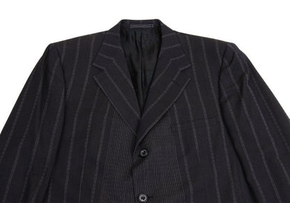 GIANNI VERSACE COUTURE Wool Blend Stripe Jacket Navy Size XL