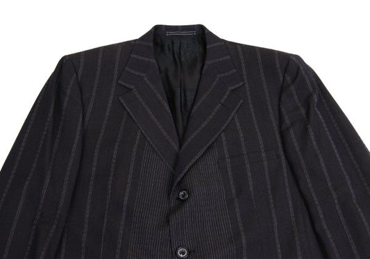 GIANNI VERSACE COUTURE Wool Blend Stripe Jacket Navy Size XL