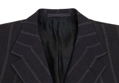 GIANNI VERSACE COUTURE Wool Blend Stripe Jacket Navy Size XL