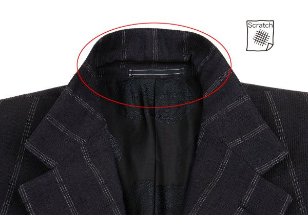GIANNI VERSACE COUTURE Wool Blend Stripe Jacket Navy Size XL