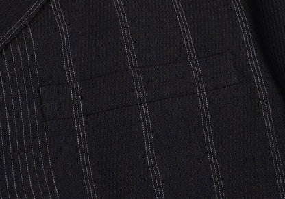 GIANNI VERSACE COUTURE Wool Blend Stripe Jacket Navy Size XL