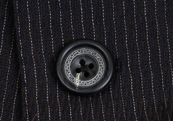GIANNI VERSACE COUTURE Wool Blend Stripe Jacket Navy Size XL