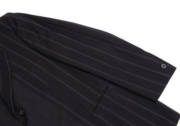 GIANNI VERSACE COUTURE Wool Blend Stripe Jacket Navy Size XL