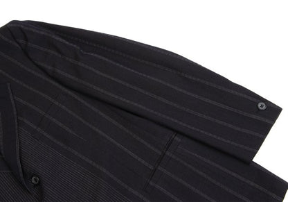 GIANNI VERSACE COUTURE Wool Blend Stripe Jacket Navy Size XL