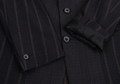GIANNI VERSACE COUTURE Wool Blend Stripe Jacket Navy Size XL