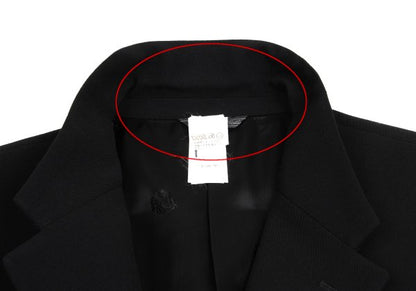 GIANNI VERSACE Wool Medusa Button 3B Jacket Black Size 54