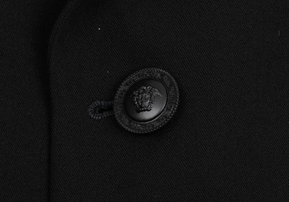 GIANNI VERSACE Wool Medusa Button 3B Jacket Black Size 54
