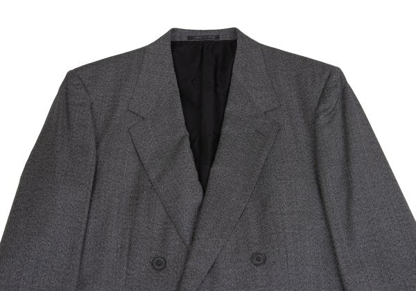 GIANNI VERSACE COUTURE Wool Double Jacket Gray Size XL