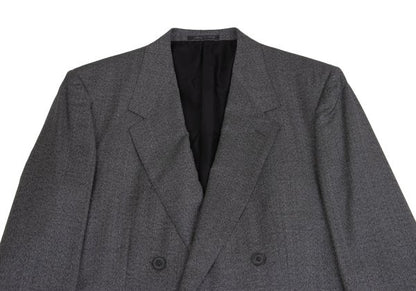 GIANNI VERSACE COUTURE Wool Double Jacket Gray Size XL