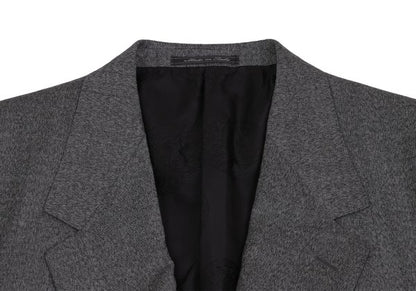 GIANNI VERSACE COUTURE Wool Double Jacket Gray Size XL