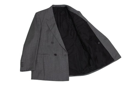 GIANNI VERSACE COUTURE Wool Double Jacket Gray Size XL