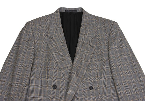 GIANNI VERSACE COUTURE Wool Glen Check Jacket Gray Size XL