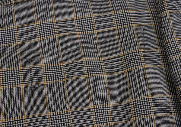 GIANNI VERSACE COUTURE Wool Glen Check Jacket Gray Size XL