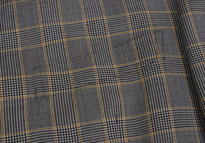 GIANNI VERSACE COUTURE Wool Glen Check Jacket Gray Size XL
