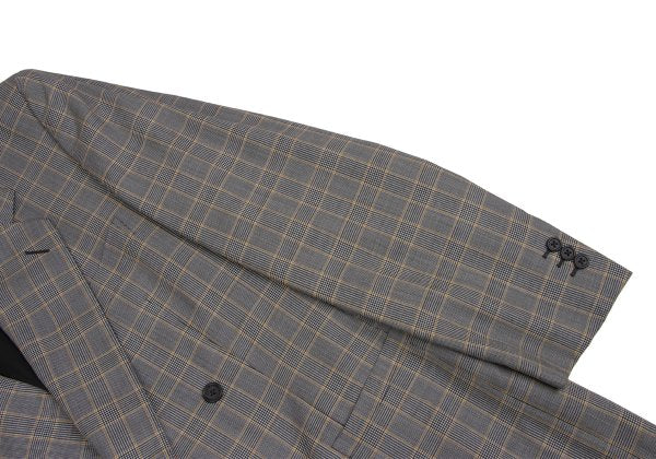 GIANNI VERSACE COUTURE Wool Glen Check Jacket Gray Size XL