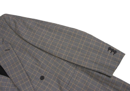 GIANNI VERSACE COUTURE Wool Glen Check Jacket Gray Size XL