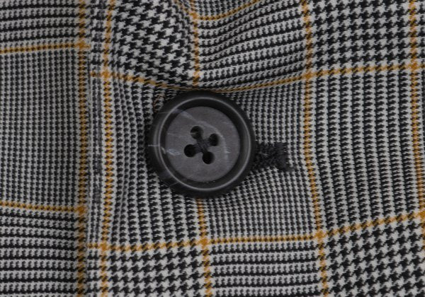 GIANNI VERSACE COUTURE Wool Glen Check Jacket Gray Size XL