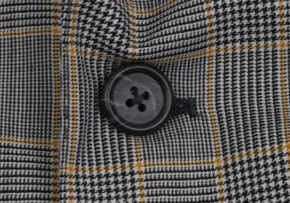 GIANNI VERSACE COUTURE Wool Glen Check Jacket Gray Size XL