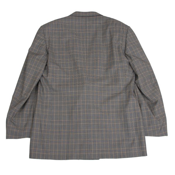 GIANNI VERSACE COUTURE Wool Glen Check Jacket Gray Size XL