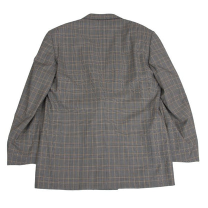 GIANNI VERSACE COUTURE Wool Glen Check Jacket Gray Size XL
