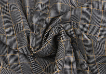GIANNI VERSACE COUTURE Wool Glen Check Jacket Gray Size XL