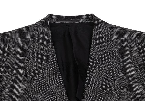 GIANNI VERSACE COUTURE Wool Check Double Jacket Gray Size XL