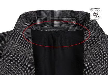 GIANNI VERSACE COUTURE Wool Check Double Jacket Gray Size XL