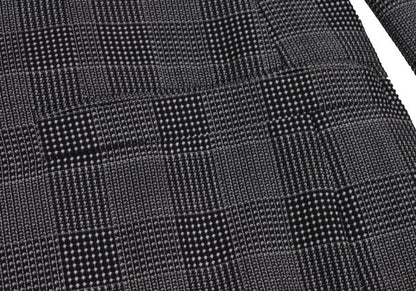 GIANNI VERSACE COUTURE Wool Check Double Jacket Gray Size XL
